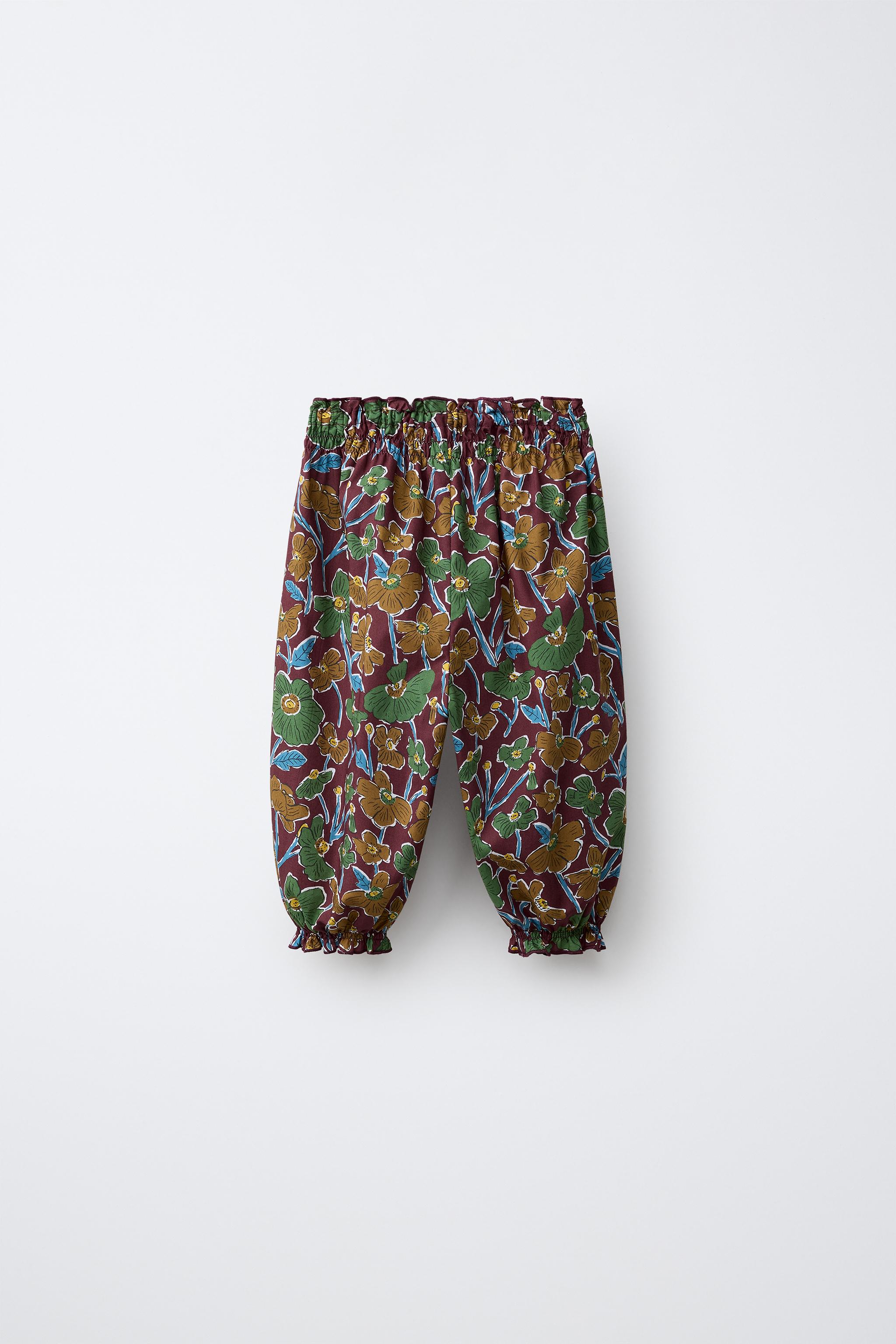 FLORAL PRINT BAGGY PANTS MADE WITH LIBERTY FABRIC — Multicolored