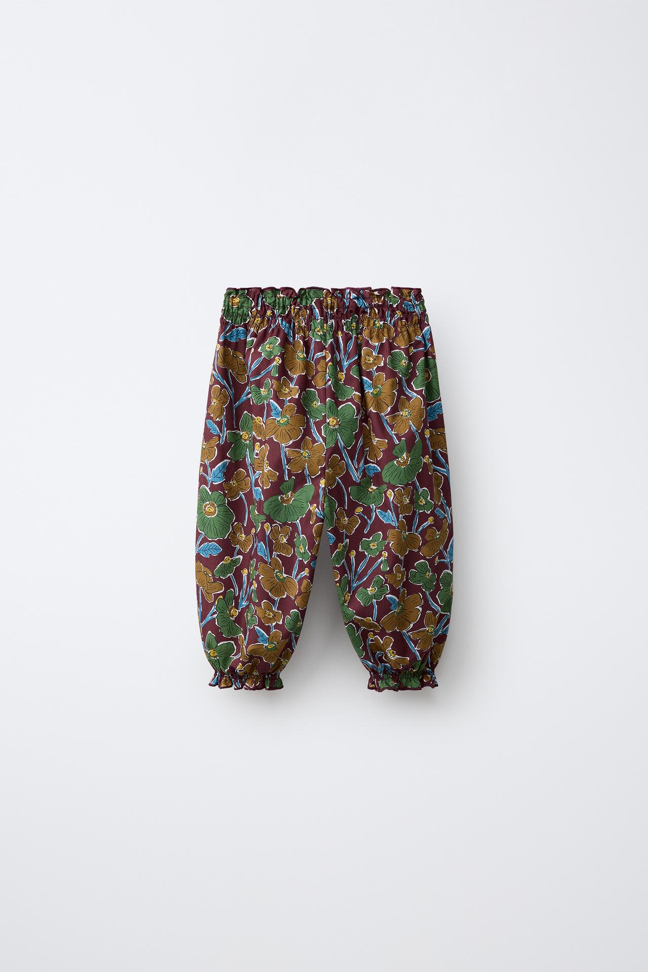 FLORAL PRINT BAGGY PANTS MADE WITH LIBERTY FABRIC — Multicolored