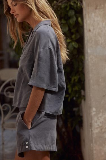 CHEMISE FLUIDE MANCHES COURTES - Plomb de Zara - Image 3