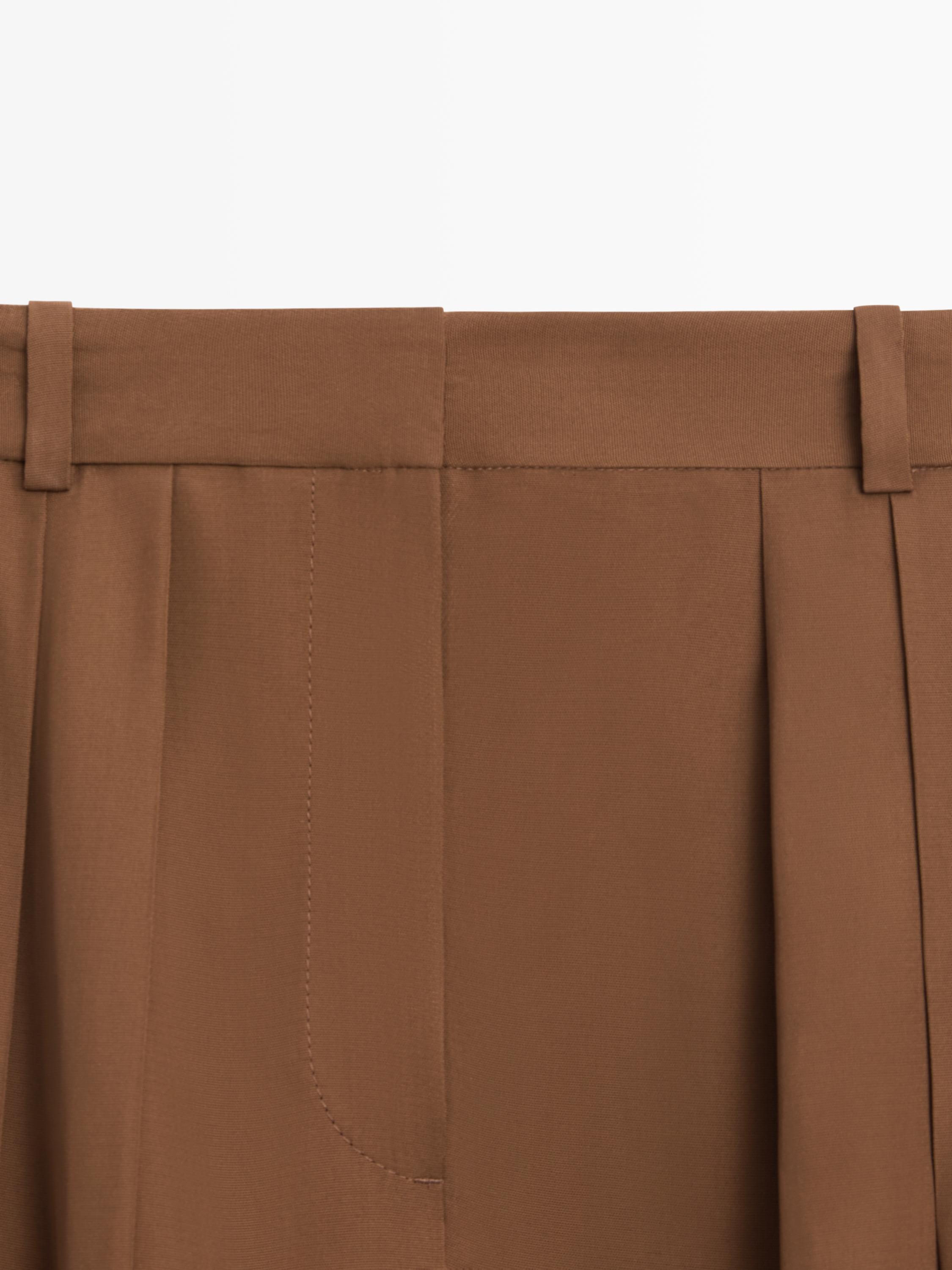 Jupe-culotte fluide plissée