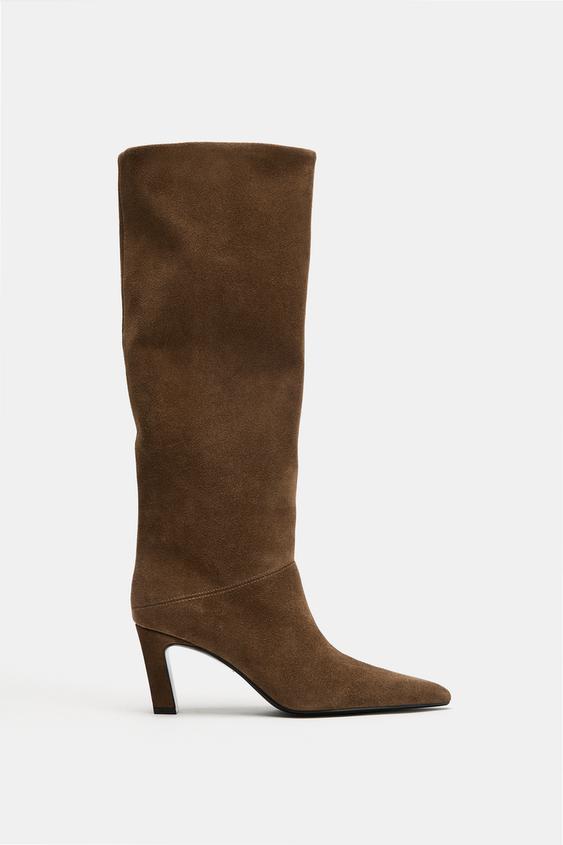 BOTTES DAIM HAUTES - Marron de Zara - Image 3