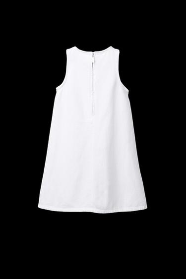Zara DENIM DRESS - White