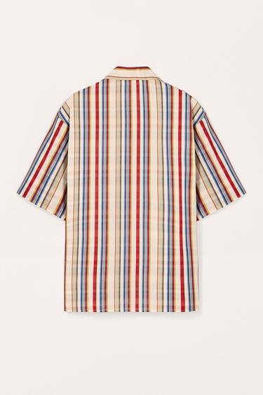 CHEMISE À CARREAUX ÉDITION LIMITÉE - Écru / Rouge de Zara - Image 5