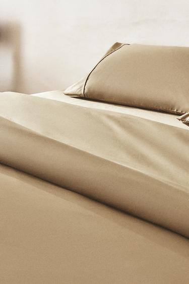 HOUSSE DE COUETTE COTON PERCALE (300 FILS) - Beige foncé de Zara - Image 5