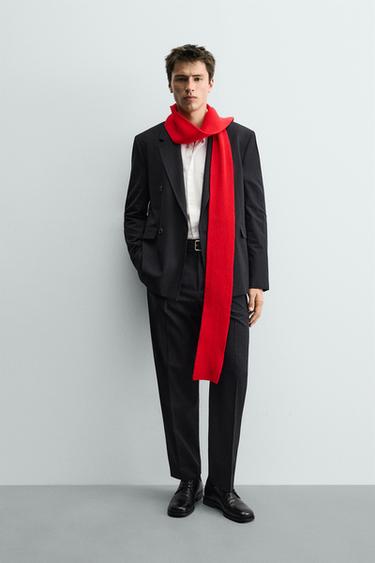 BLAZER CRUZADA TRAJE RAYA DIPLOMÁTICA - Marino oscuro de Zara - Imagen 0