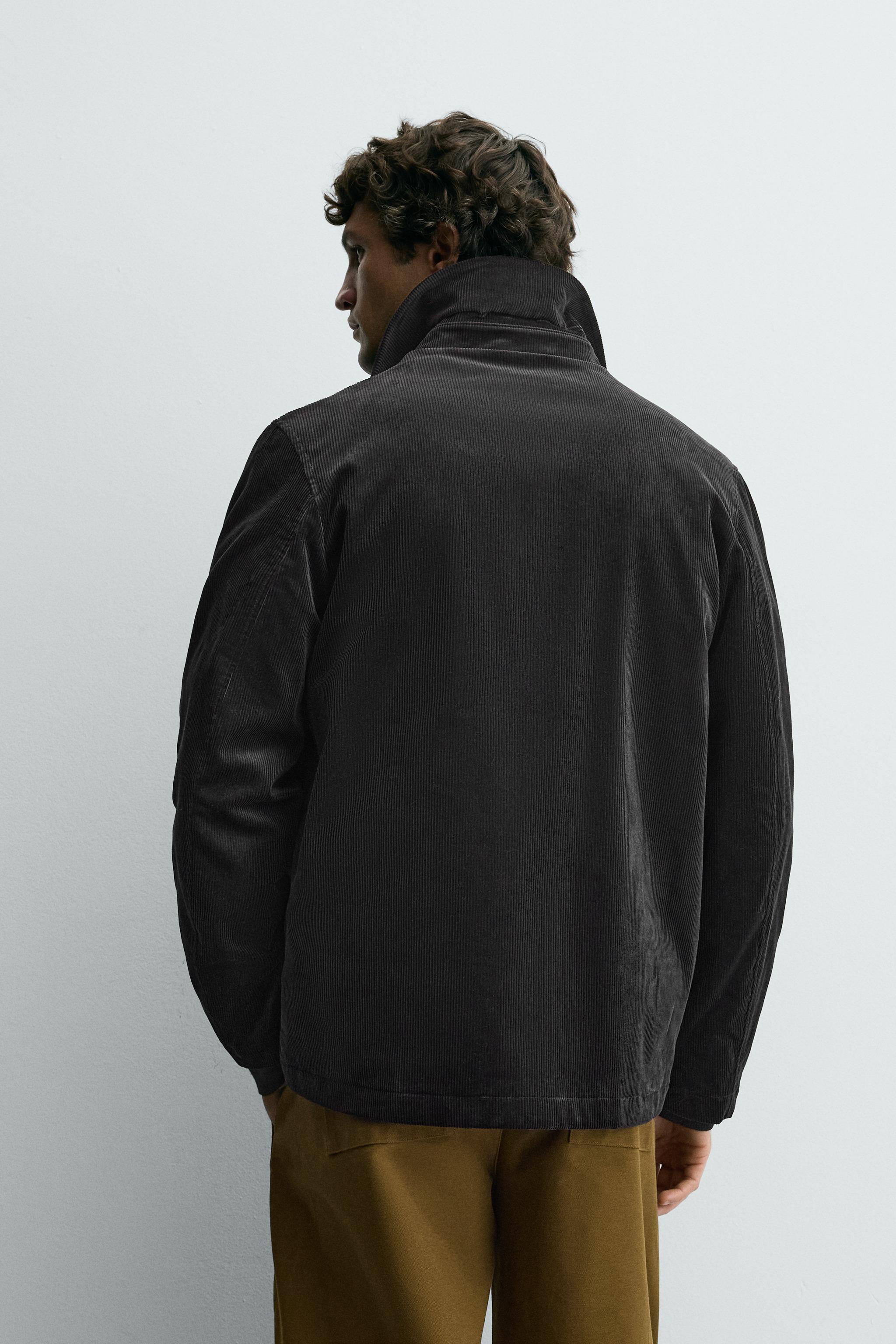 CORDUROY JACKET WITH POCKETS - Charcoal | ZARA South Africa