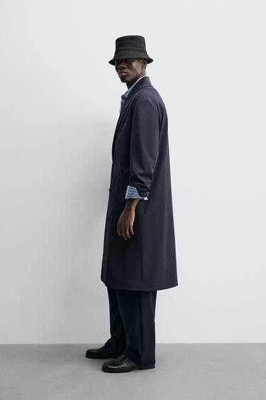 FLOWING DOUBLE-BREASTED TRENCH COAT - navy by Zara - Image 3