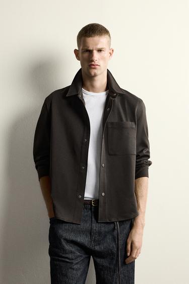 NON-IRON COMFORT OVERSHIRT - Chocolate by Zara