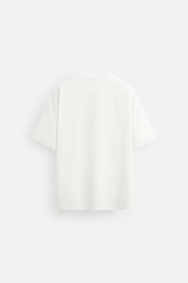 SLOGAN PRINT T-SHIRT - White by Zara - Image 7