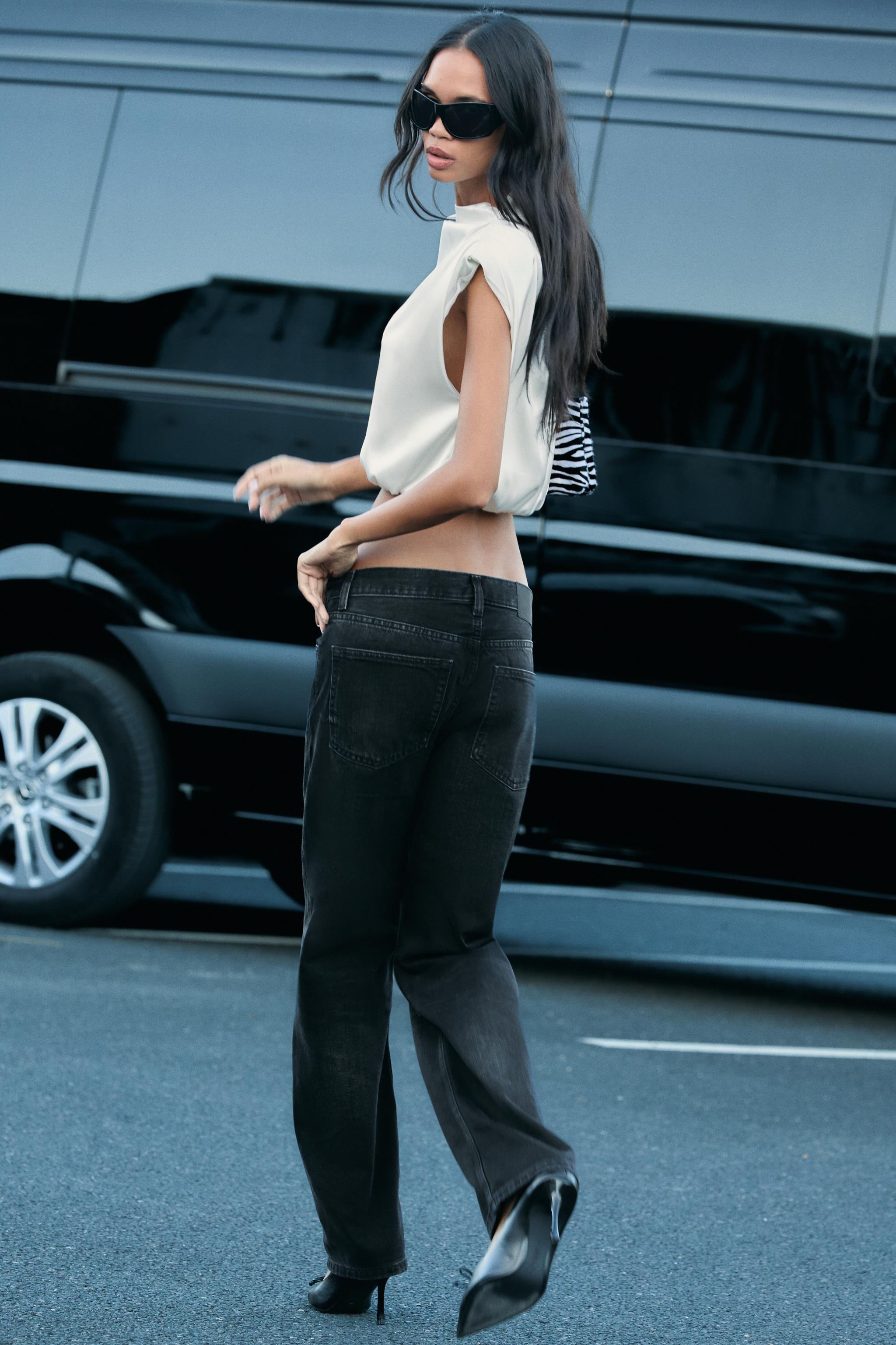 SATIN SHOULDER PAD TOP