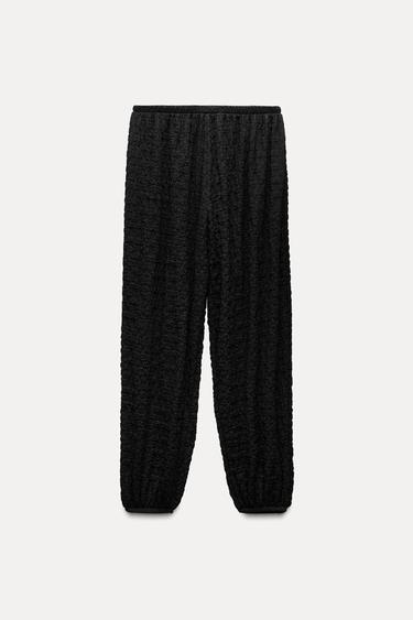 PANTALON TEXTURÉ - Noir de Zara - Image 0