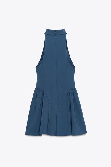 ROBE COURTE HALTER - Bleu encre de Zara - Image 6