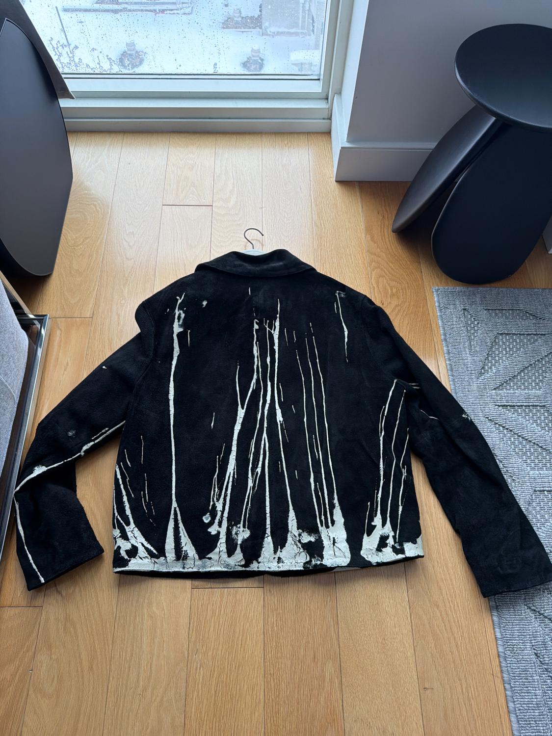 LEATHER COLLECTION. SUEDE JACKET, HAND PAINTED, ONE OF A KIND. - Image 4