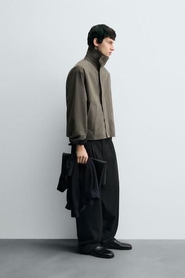 CONTRAST COLLAR TECHNICAL JACKET - Anthracite Grey by Zara - Image 3