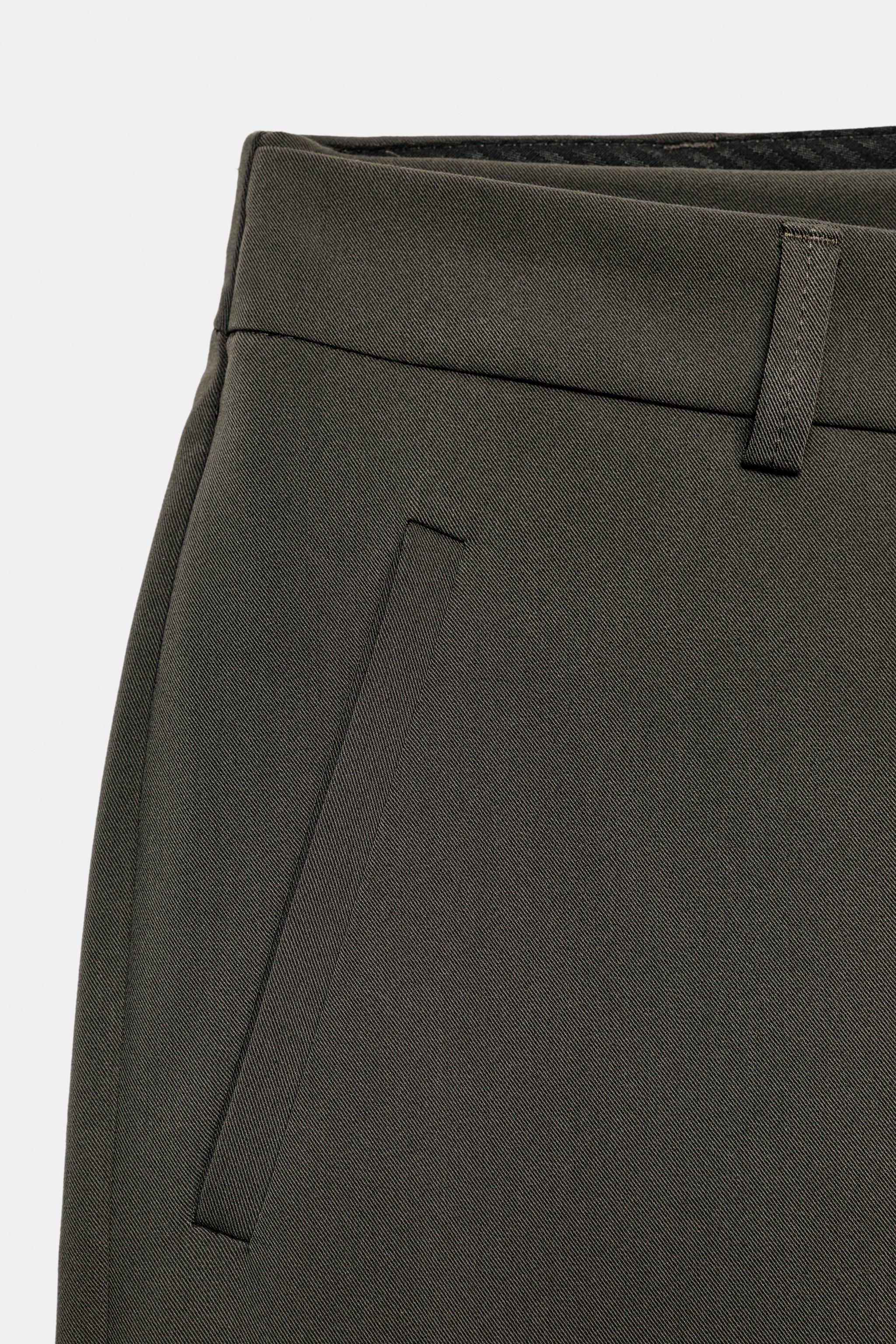 Zara ÖNÜ PİLİLİ ZW COLLECTION PANTOLON görsel 7