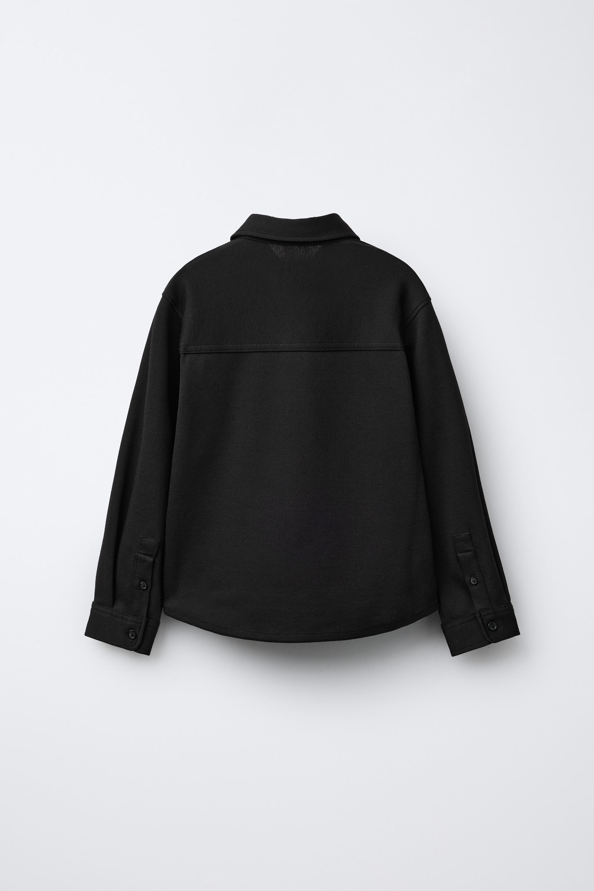 コンフォート ポケット シャツジャケット - ブラック | ZARA Japan / 日本