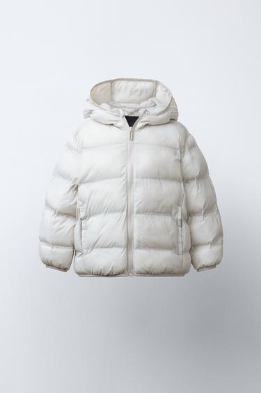 ULTRALEICHTE STEPPJACKE MIT KAPUZE - Eis von Zara