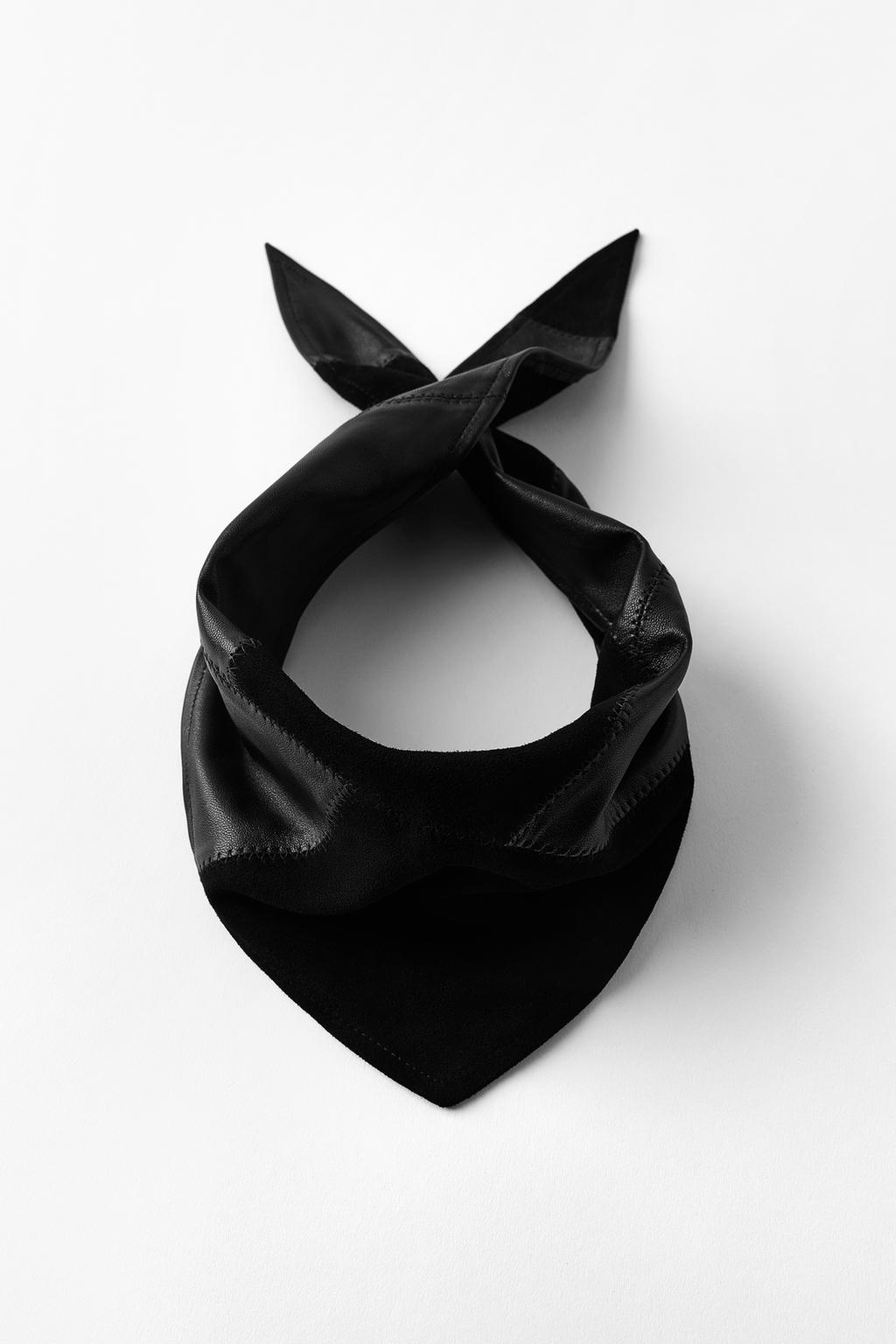 COMBINED 100% LEATHER SPLIT SUEDE BANDANA