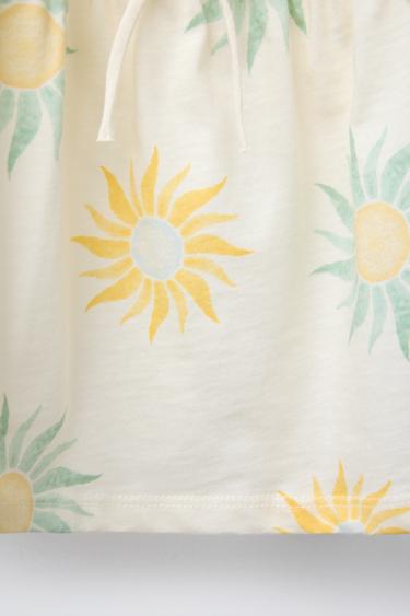 PRINTED PANELLED SKIRT - Yellow by Zara - Image 3