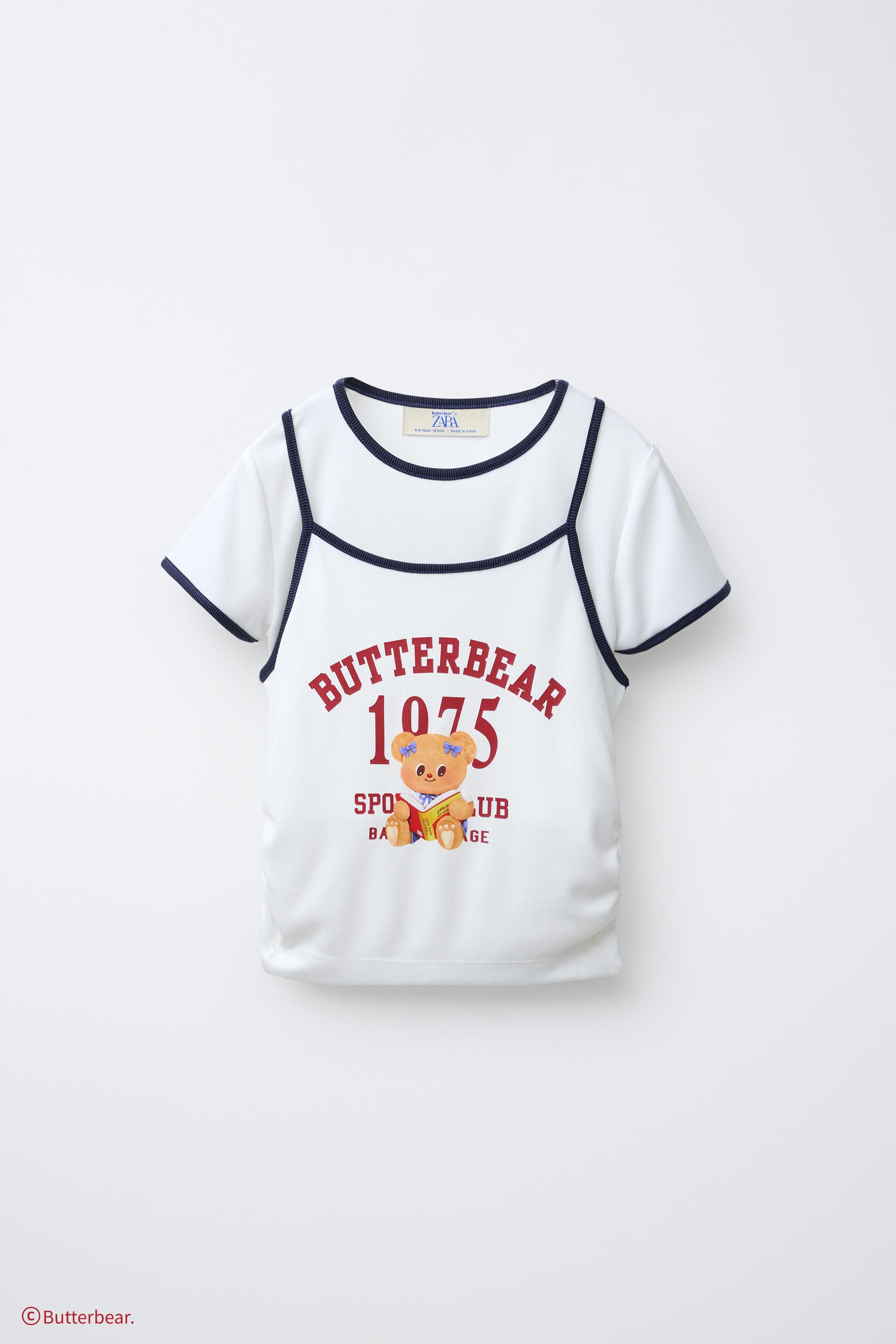 ★ドイツ発*ZARA*新作*FLOWERコントラスト刺繍バックTシャツ/B★ 刺繍入りコントラストパイピングTシャツ - 空色 | ZARA Japan / 日本