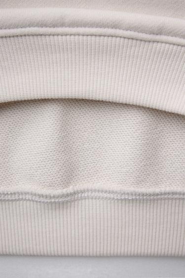 PLAIN SWEATSHIRT WITH SEAM DETAIL - Ecru by Zara - Image 4