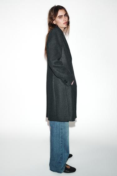 SOFT SHOULDER PAD COAT - Grey marl by Zara - Image 4