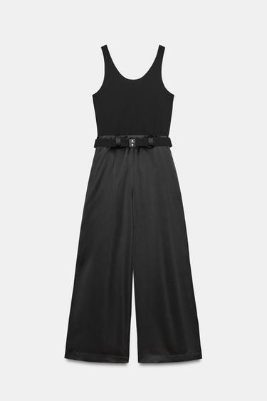 COMBINAISON BIMATIÈRE À CEINTURE - Noir de Zara - Image 7