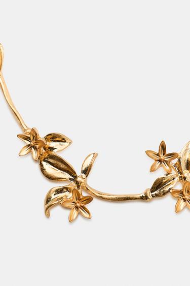 FLORAL CHOKER NECKLACE - Golden by Zara - Image 3