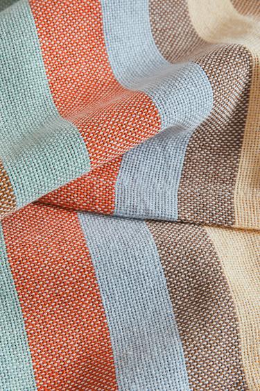 TABLE RUNNER WITH COLOURED STRIPES - Blue by Zara - Image 3