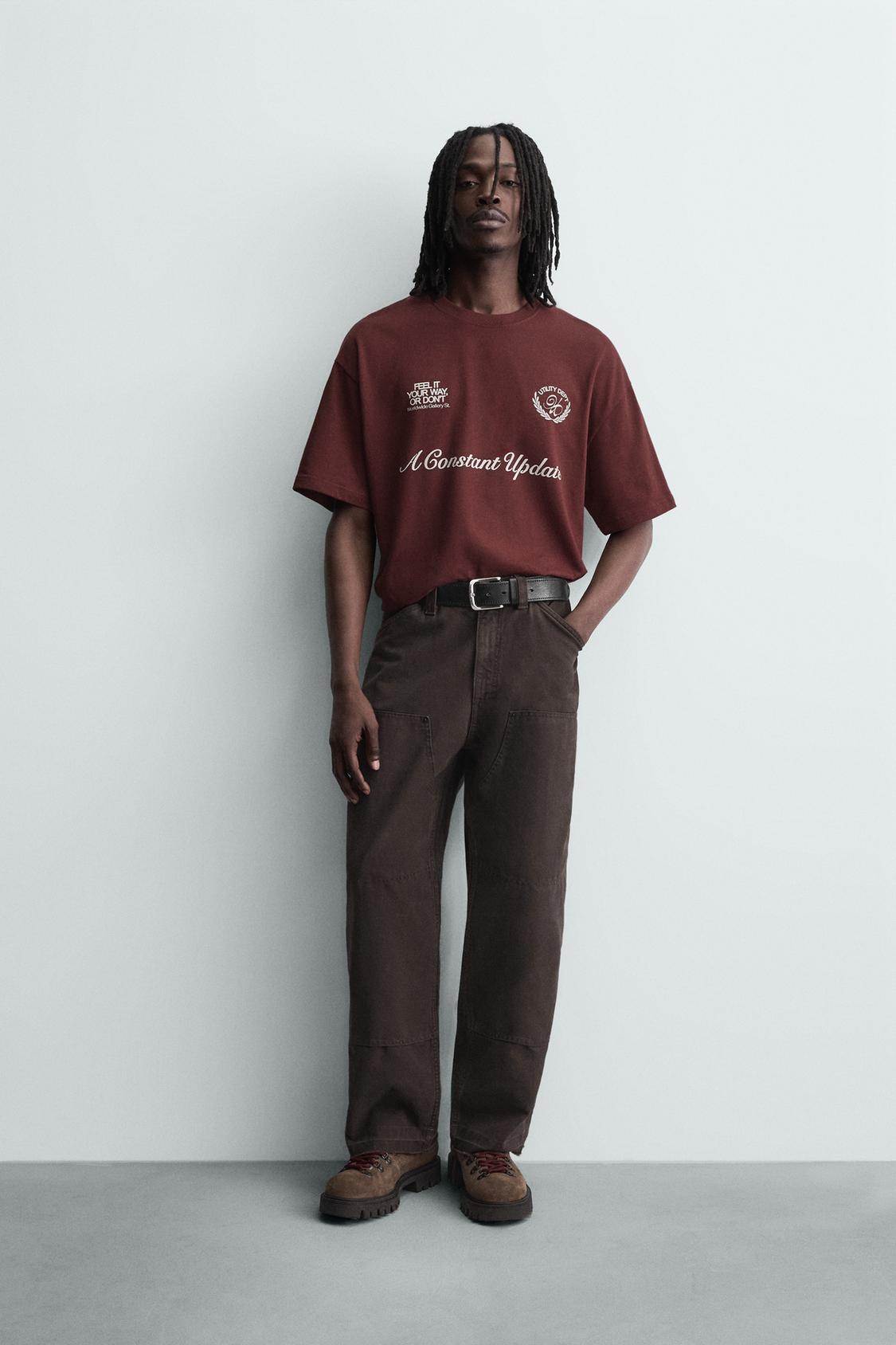 ФУТБОЛКА С КОМБИНИРОВАННЫМ ПРИНТОМ ZARA