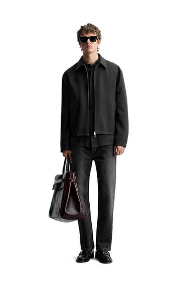 WOOL OVERSHIRT - Anthracite grey by Zara - Image 0