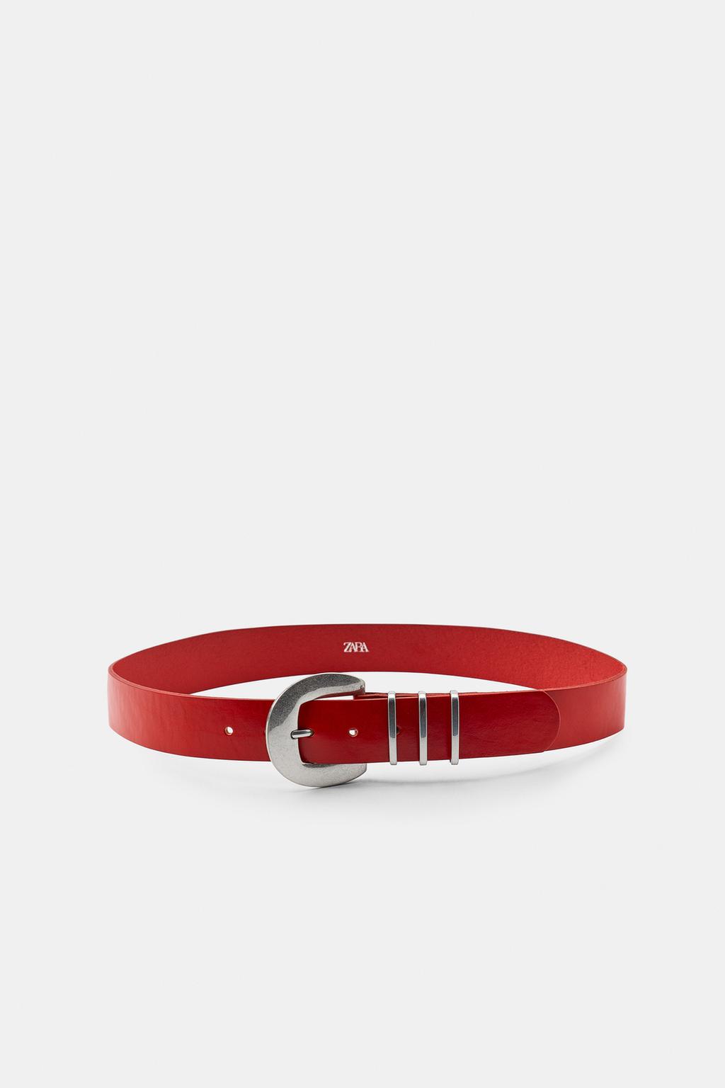 100% LEATHER BELT WITH TRIPLE LOOP