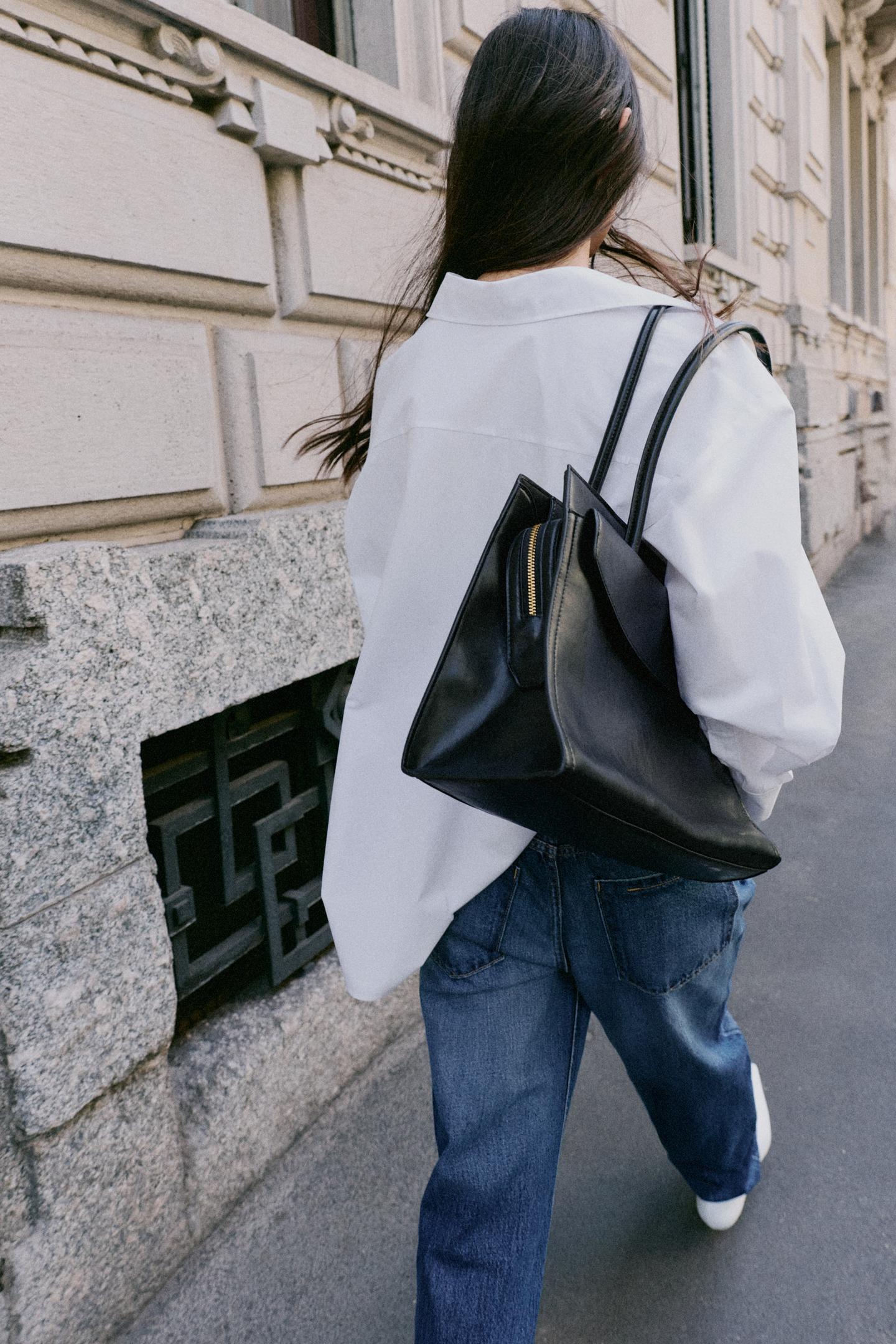 Женская сумка Zara Flap Shoulder, цвет: Чёрный — фото 3