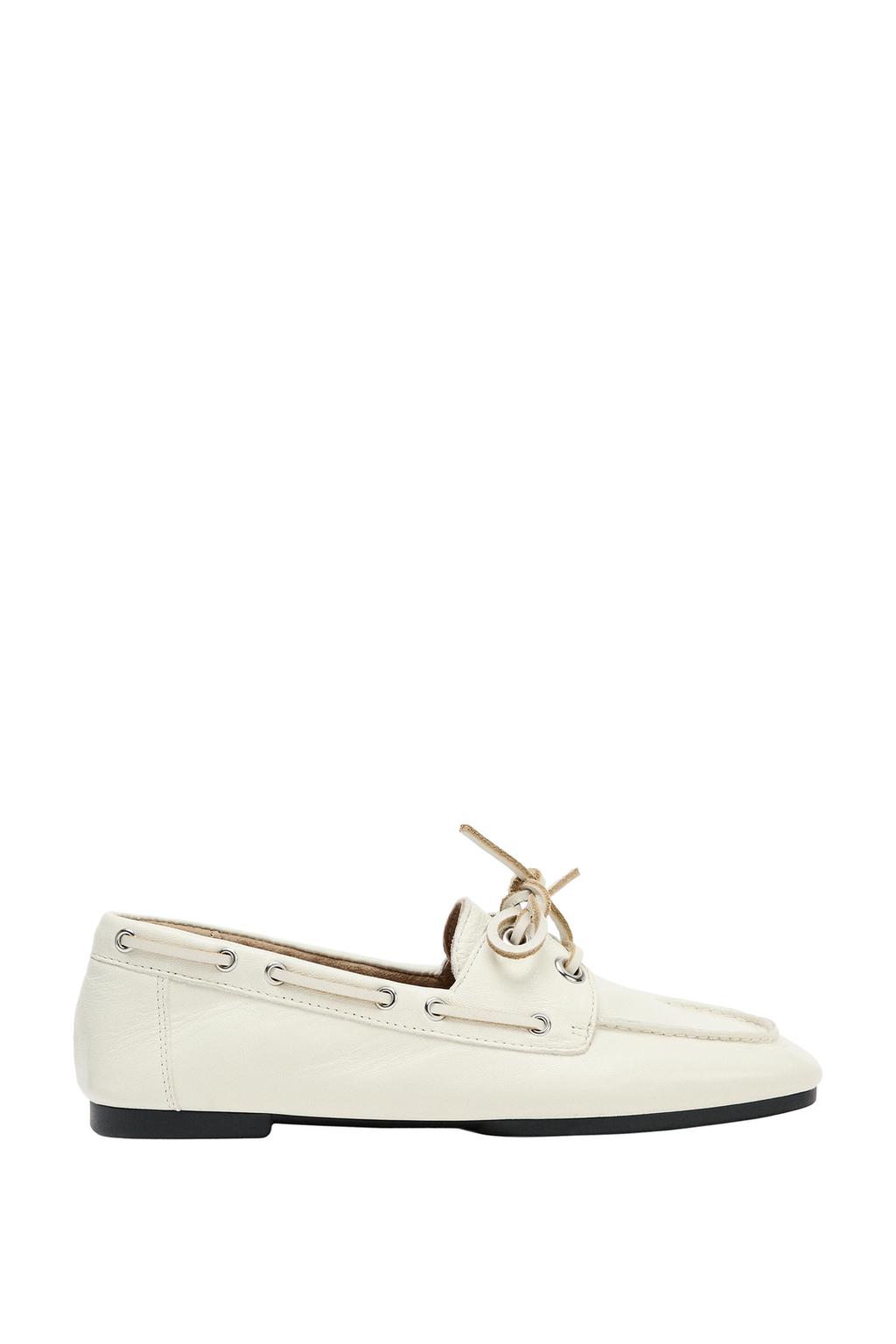LEATHER LOAFERS WITH EYELETS - image 3