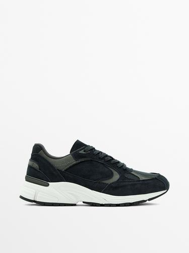 Zara Contrast trainers - Navy Blue - Image 0