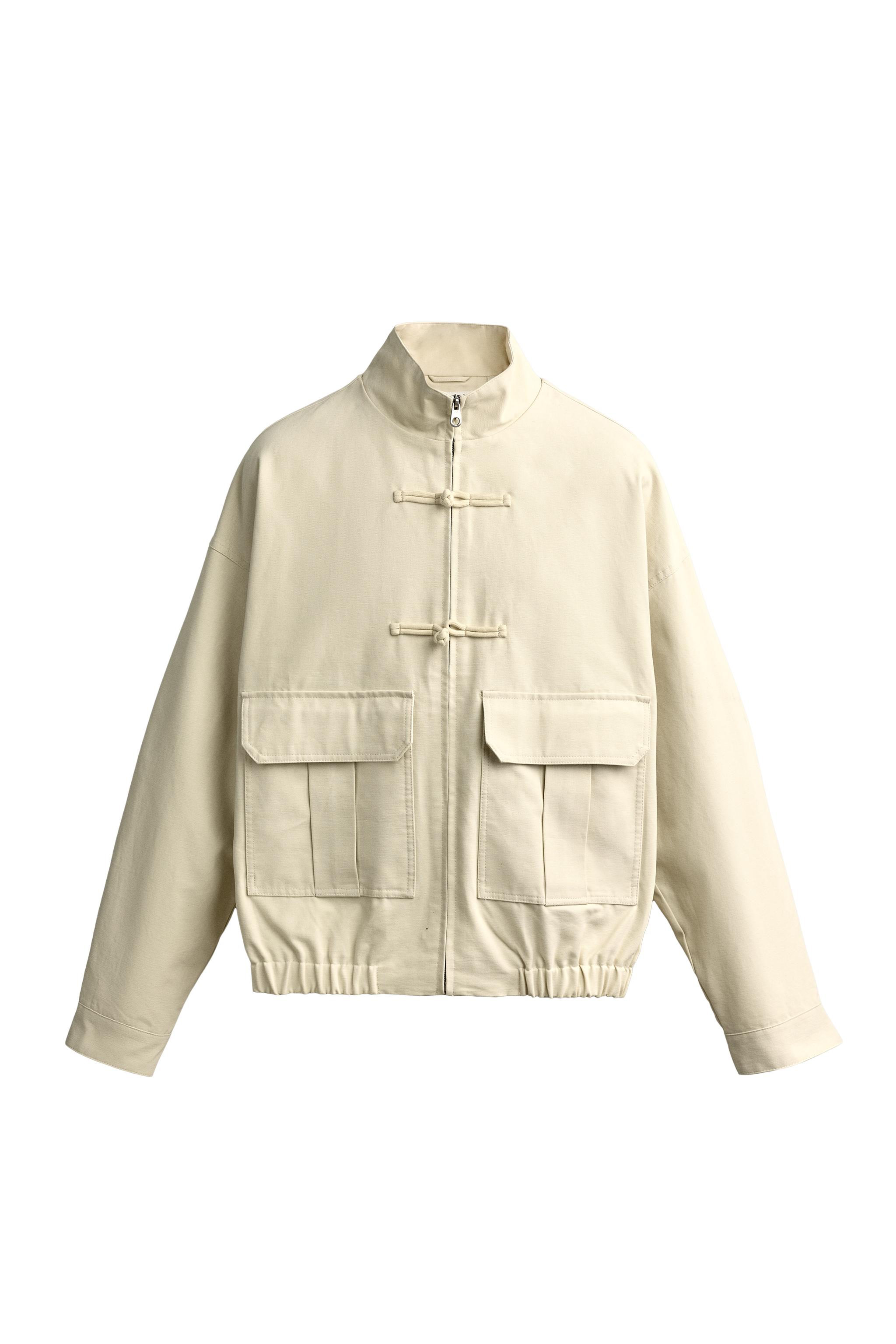 ZARA】トグルボタン フィットジャケット ナポレオンジャケット 白