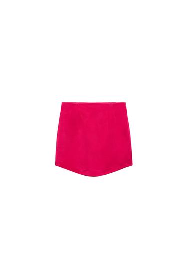 SATIN EFFECT HIGH WAIST SKIRT