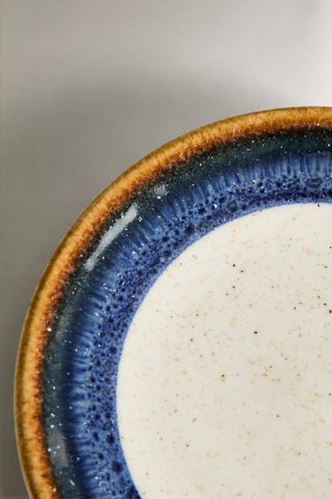 SIDE PLATE WITH CONTRAST RIM - Blue by Zara - Image 3