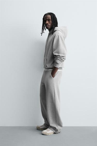 SWEAT À CAPUCHE BASIQUE - Gris chiné de Zara - Image 3