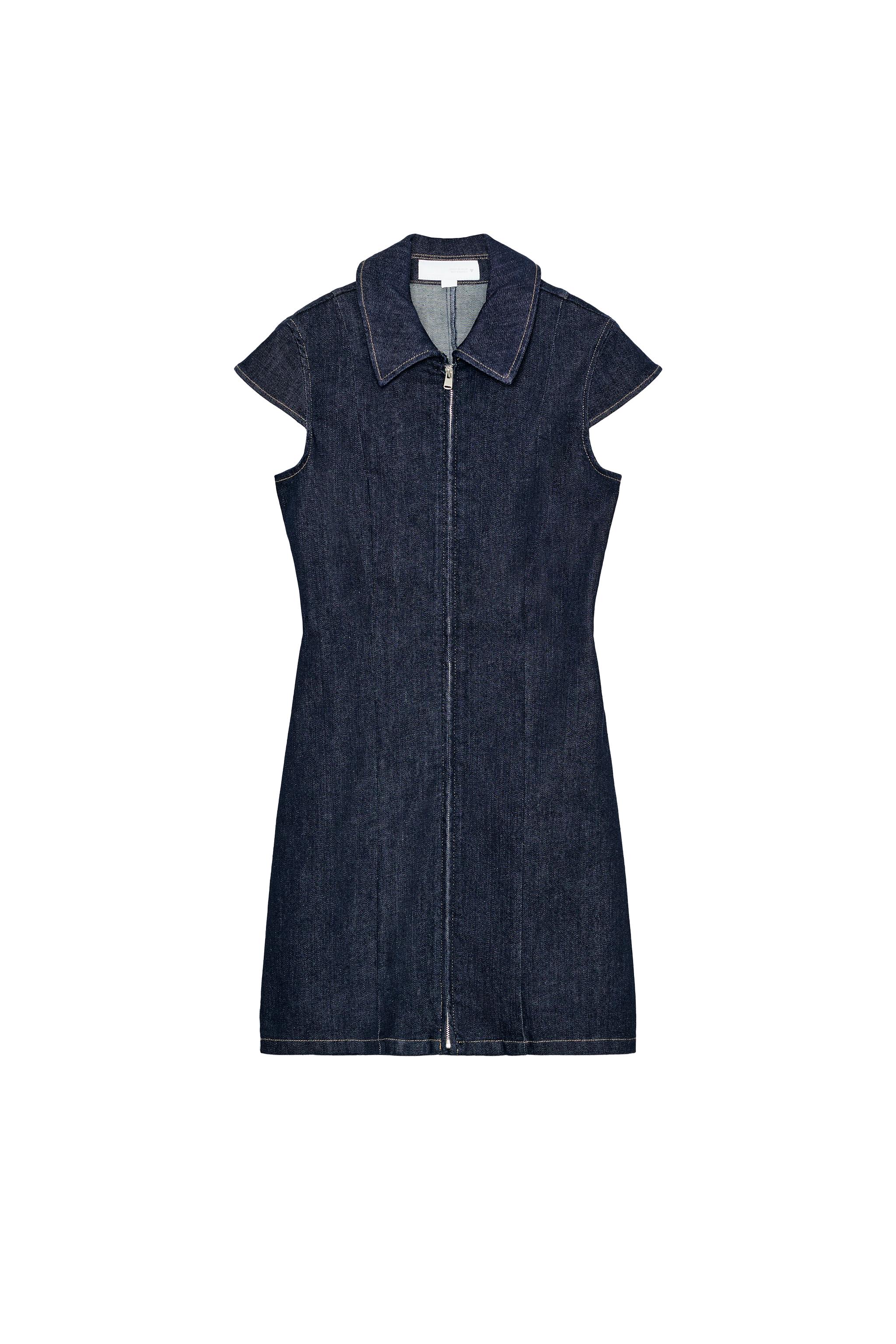 TRF SHORT DENIM DRESS - Dark indigo | ZARA United States TRF SHORT DENIM DRESS - Dark indigo | ZARA United States