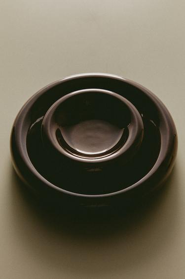 DECORATIVE SHINY TRAYS - Dark brown by Zara