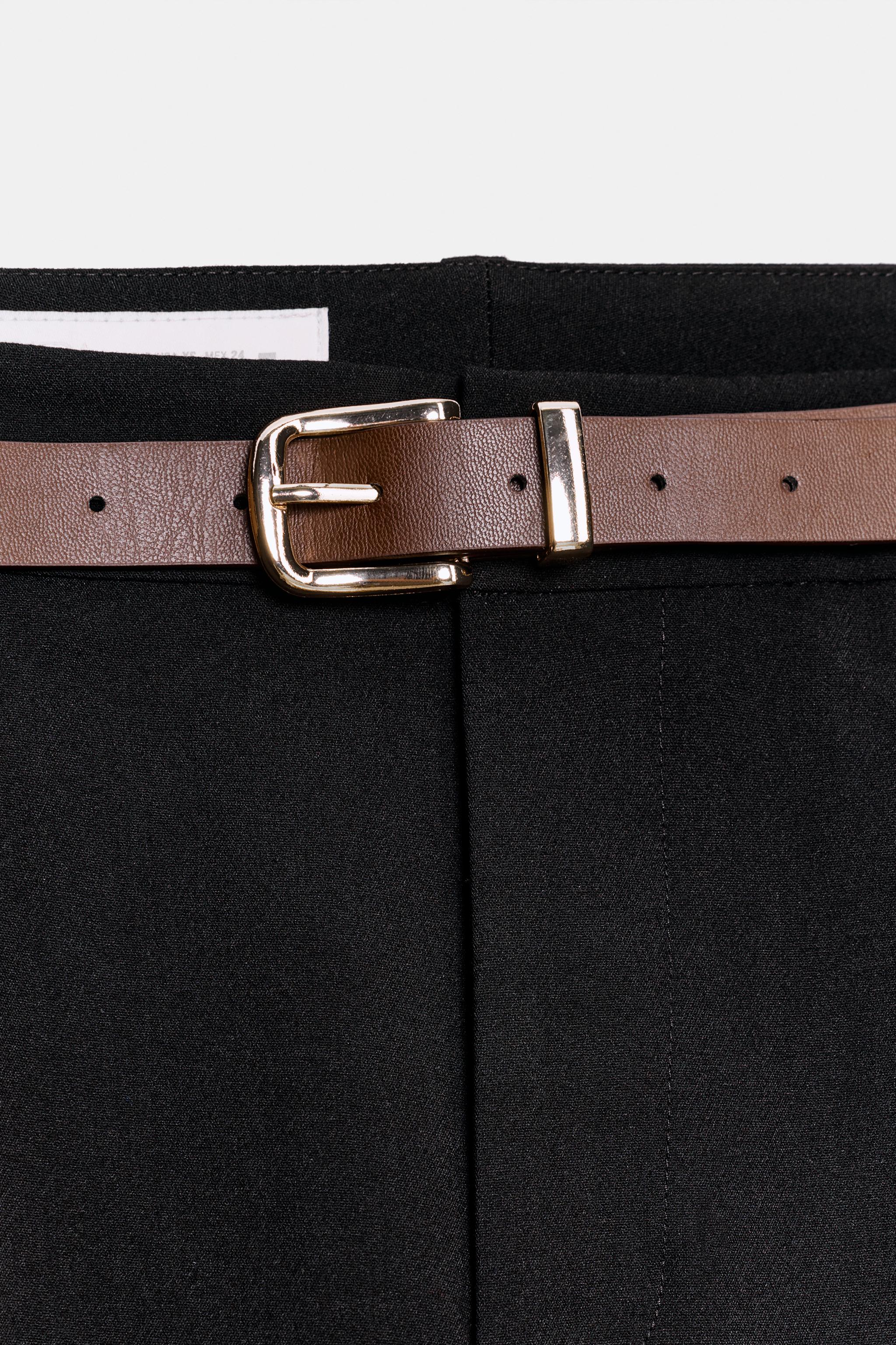 Женские брюки Zara BELTED ANKLE PANTS — фото 5