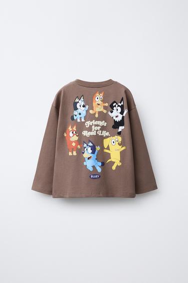 CAMISETA ESTAMPADO FLOCK BLUEY © LUDO STUDIO - Marrón de Zara