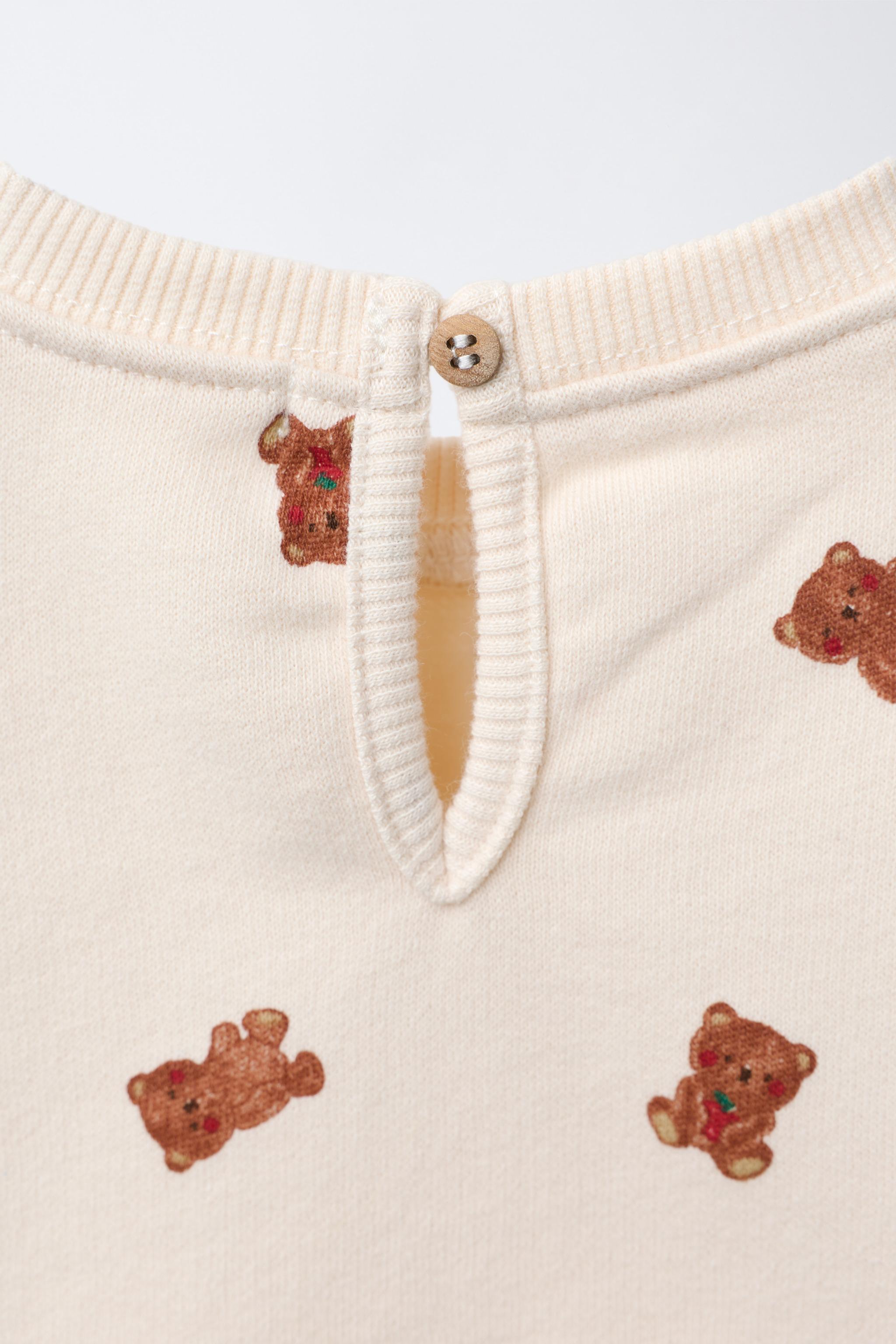 TEDDY BEAR PRINT SWEATSHIRT