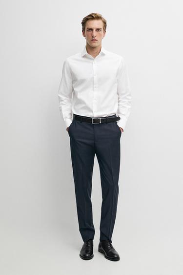 Zara Slim fit 100% cotton shirt - White - Image 0