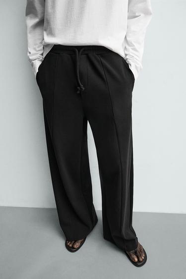 PANTALONI JOGGER RELAX FIT CON CUCITURE - Nero di Zara