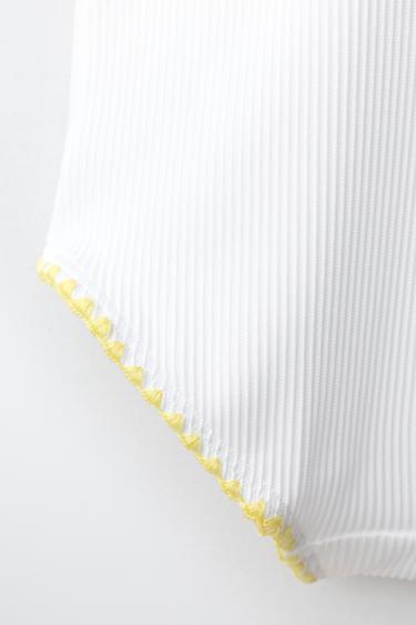 2-6 YEARS / RIBBED CROCHET SWIMSUIT - White by Zara - Image 3