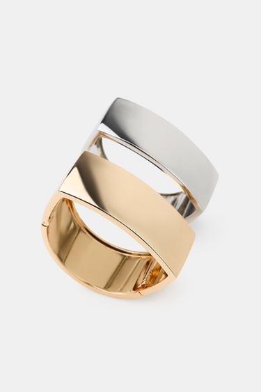 PACK OF 2 METALLIC BRACELETS - Gold / Silver by Zara