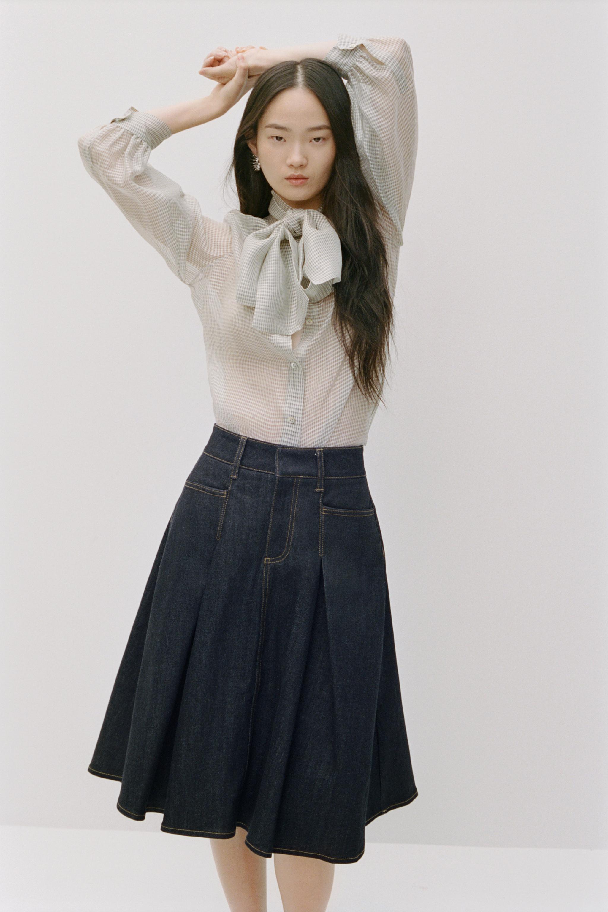 Lazo Zara Camisa Vaquera Mujer Zara Camisa Denim Mujer Zara Camisa