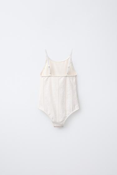 6-14 YEARS/ STRUCTURED SWIMSUIT - Ecru by Zara - Image 1